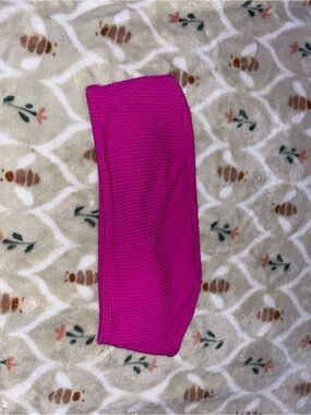 Bright Fuchsia Ribbed Bandeau Top